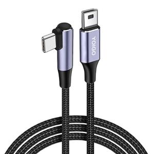 Mini USB to USB C Cable 3.3 ft,Right Angled USB Type C to Mini USB 5-Pin Adapter for Game Controllers, Cameras,Car Cameras, 2 Pack