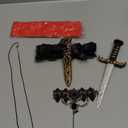 5 PCS Women's Pirate Costume With Head Scarf, Sword, Necklace, Bracelet, and Earrings