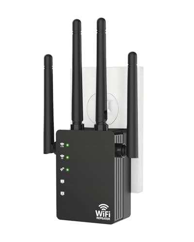 12880 Sq.Ft Range WiFi Extender Signal Booster Dual Band 5GHz/2.4GHz, 105-Device Compatibility, Simple Installation, WiFi Extender