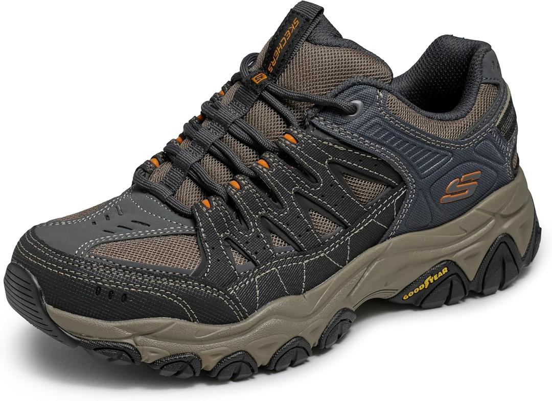 Skechers Men's After Burn M.Fit 2.0 Outdoor Trail Sneakers (11, Charcoal/Gold)
