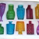 10pcs Small Vase Colored Bud Mini Decoration Set Vintage Glass Bottle for Wedding Family Table Aromatherapy Wedding Centerpieces for Tables