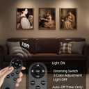 EZVALO Spotlights Indoor with Remote, 5500mAh Rechargeable Picture Lights, Wireless Uplights with Timer & Dimmable, 3-CCT, Accent Lighting for Plant, Art, Painting, Gallery, Wall Decor (2-Pack Black)
