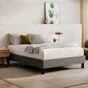 Nectar Bed Frame - King - Grey - 8 Inch Legs - Sturdy Wooden Slats for Support - Steel Frame - Contemporary and Durable Upholstery - Holds Up to 700 Pounds - Easy Assembly