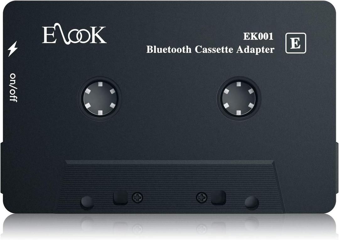 Elook Car Audio Receiver, Bluetooth Cassette Receiver Tape Aux Adapter Player with Bluetooth 5.0 (Black)