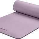 Retrospec Solana Yoga Mat Thick 1/2in Non-Slip Workout Mat with Nylon Strap - 72x24in Exercise Mat for Pilates, Stretching & Fitness - BPA Free, Easy Clean (Violet Haze)