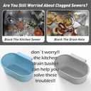 Sink Drain Strainer Basket, Abnaok Multifunction Sink Strainer Kitchen Food Catcher for Filter Kitchen Waste and Wash Vegetables Fruits (Grey)