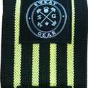 Sweat Gear Premium Wrist Wraps. Best for Lifting, Crossfit, Wrist Support, Fitness, Stability and Support. (Yellow)