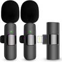 Professional Wireless Lavalier Lapel Microphone for iPhone, iPad, Mini Video Recording Mic for Interview Video Podcast Vlog YouTube & Livestream, Noise Reduction, Plug & Play, 2 Pack (TypeC port)