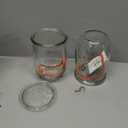 Weck Tulip Jars 1 Liter - Large Sour Dough Starter Jars with Wide Mouth - Suitable for Canning and Storage - 2 with Glass Lids
