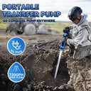 Cordless Stick Water Transfer Pump 720GPH 32FT Head Included 2x4000mAh 21V Battery and Charger 90 Minutes Run Time Battery Water Pump 3/4" Outlet for Garden Farm Hot Tub Pool RV Boat Draining