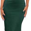 LILLUSORY Womens Summer Casual Slip Dresses Spaghetti Strap Double Lined Bodycon Maxi Dress (Small, Emeraldgreen)