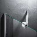 Frameless Shower Door Support Bar, Stainless Steel Wall-to-Glass Support Arm to Fixed Shower Glass Panel, for 1/4"-3/8" (6-10 mm) Door, 180° Pivot & Stow-Flat Mode (Chrome, 23.6-inch(600mm))