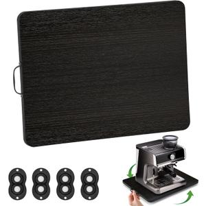 Appliance Slider, Sliding Tray for Coffee Maker, Coffee Pot Slider for Countertop, 360° Rolling Tray Appliance Slider for Kitchen Appliances Black (12.5” X 16”)