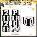 Queekay 8 Pcs Prom Column Standup Photo Booth Decorations 2026 Prom Backdrop Balloon Boxes Cardboard Decoration Column for Party College, 11.8 x 44.9 Inch(Black, White)