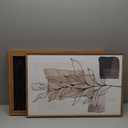 Anyzal Large Framed Neutral Floral Wall Art 16x24 Inch Tan Modern botanical Canvas Wall Decor Minimalist Black Flower Prints for Living room Bedroom Dining room Set of 3 (Beige and tan)