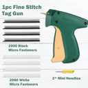 Fine Stitch, Mini Stitch Gun for Clothes,Stitch Quick Clothing Fixer Sewing Quilting Hemming Quick Stitch Tagginn Gun Kits with 2 Needles, 2000 Black & 2000 White 4.4mm Fastener