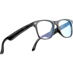 AI Smart Glasses, Bluetooth Glasses with 164 Translation, Anti-Blue Light Glasses for Men Women, 7 Day Ultra-Long Standby, UV Protection, Waterproof, Wireless Music & Calls, Voice Control