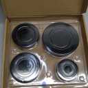 8 PCS Gas Stove Burner Caps Set, Universal Replacement for Most Gas Stoves 1 Large, 1 Small, 2 Middle Sizes Durable Flame Crown Covers for Oven Hobs