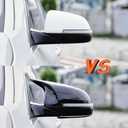 Side Mirror Cover Compatible with BMW 2014-2018 5 Series F10 F11 F18, 2014-2018 6 Series F06 F12 F13, 2013-2015 7 Series F01 F02 Rear View Door Side Mirror Cover Cap (Glossy Black)