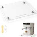 Appliance Sliders for Kitchen appliances Sliding Tray for Coffee Maker, Espresso Machines, Mixers Sturdy Kitchen Aid Sliders for Mixer - Duty Equipment with Rubber Wheels - 13" x 14" (Clear)