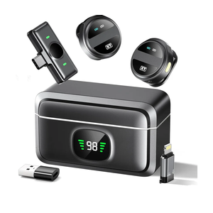 Wireless Lavalier Microphone for iPhone 15 & Android, USB C Mini Lapel Microphone Wireless, Hi-Fi Audio, 1200 inch Range, Noise Cancelling, 60H Battery Life, for Interview, Streaming, Video Recording Wireless Lavalier Microphone for iPhone 15 & Android, USB C Mini Lapel Microphone Wireless, Hi-Fi Audio, 1200 inch Range, Noise Cancelling, 60H Battery Life, for Interview, Streaming, Video Recording