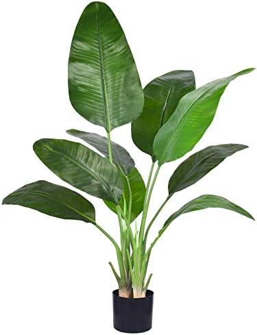 Artificial Bird of Paradise - Fake Plants Indoor Faux Tropical Palm Potted Dypsis Lutescens for Home Office Decor Housewarming (6FT-1Pack)
