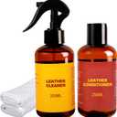 Leather Cleaner and Conditioner for Couch: Complete 2-Step Care Set for Car Interior Furniture Sofa Shoes Bags & Jackets - Restores Dry Cracked Faded & Scratched Leather