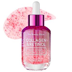 The Beauty Elixir Collagen & Retinol Serum For Face - Ultra Hydrating, Restores, Smooths & Reduces Wrinkles - Dermatologist Tested, Natural Ingredients, Clean Beauty - Korean Skin Care - 1.69 Fl. Oz