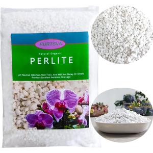 Natural Organic Perlite 5QT for Plants Potting Mix Indoor Outdoor Garden Soil Amendment for Enhanced Drainage, Seed Starter, Root Growth for Succulents, Cactus, Orchids, Money Trees, Vegetables