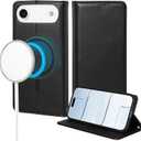 2 x Rssviss for iPhone Air Wallet Case, Flip Folio Case Compatible with Magsafe, RFID Blocking Card Holder Kickstand, Shockproof iPhone Cover Men Women for iPhone Air 6.5" Black