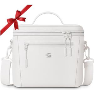 GLORIEROO Insulated Lunch Box Bag Women Girls - Waterproof Leakproof Lightweight Reusable Cooler for School Work Picnic - Back to School (Small 8L, Beige)