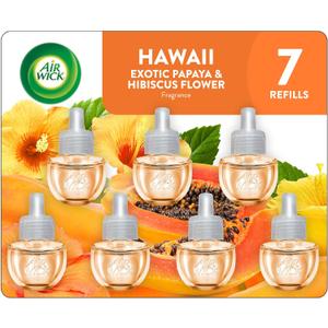 Air Wick Plug in Scented Oil Refill, 7 ct, Hawaii, Air Freshener, Essential Oils