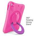 NLR FUN Pepkoo Kids EVA Case for iPad | Multi-Direction Stable Stand | Compatible with 10.2-Inch iPad 2021/2020/2019 (9th/8th/7th Generation) (Pink+Purple)