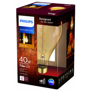 Philips Dimmable LED Amber light 40W 7.5w LED Vintage