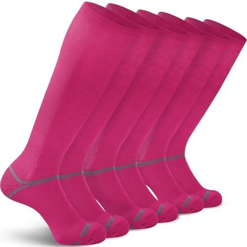 FYTUTESE 3 Pack Soccer Softball Baseball Socks Football Socks for Youth Men and Women Large