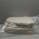 D-Shaped Chair Cushions, 2" Thick Dining Chair Pads with Ties and Removable, Machine-Washable Cover, 17" x 16", Set of 4, Oatmeal Beige