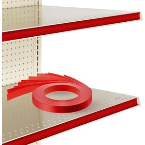 Frienda 100 Packs Vinyl Gondola Shelf Insert Strips Pre Cut 48" x 1.25" Decorative Shelving Insert Strips Accessories for Retail Store Supermarkets Business Grocery C Channel Decorations