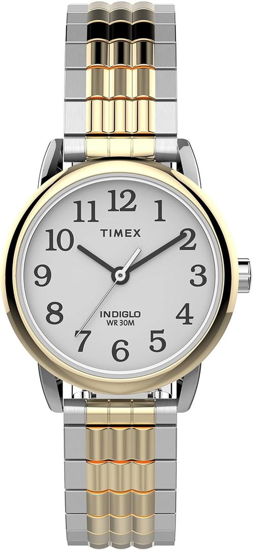 Timex Women's Easy Reader Watch (25mm, Two-Tone/Two-Tone/White/25mm)