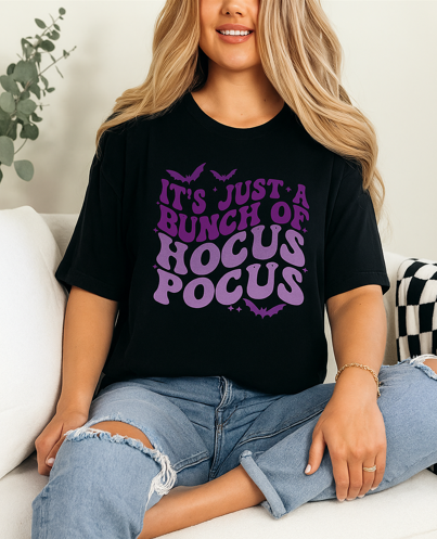 Halloween Tie Dye It's Just a Bunch of Hocus Pocus Women Kid TShirt, S
