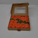 [25PCS] Orange Roses Artificial Flowers with Long Stem Real Touch Fake Foam Roses for Decoration DIY Wedding Bouquets Centerpieces Bridal Shower Flower Arrangements Home Decor