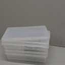 Sooez 6 Pack Extra Large Pencil Box, Plastic Pencil Case Crayon Box Bulk, Clear Marker Organizer Plastic Containers with Lid, Stackable Storage Boxes for Art Craft, Pen, Back to School Supplies, Black