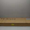 White TV Stand with Mount for 32/45/55/60/65/75 inch TVs, Entertainment Center with 6 Fabric Drawers & Open Shelf, TV Media Console for Living Room, Bedroom