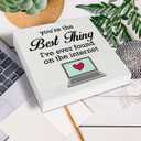 3 x Funny You're the Best Thing I've Ever Found on the Internet Wood Sign Valentines Day Decorations Home Living Room Bedroom Desk Shelf Table Decor 5 X 5 Inch