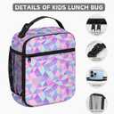 Girls Kids Backpack and Lunch Box Set, 3-in-1 School Bag Combo with Pencil Case, Lightweight Waterproof Bookbag for Elementary Middle School Girls & Boys
