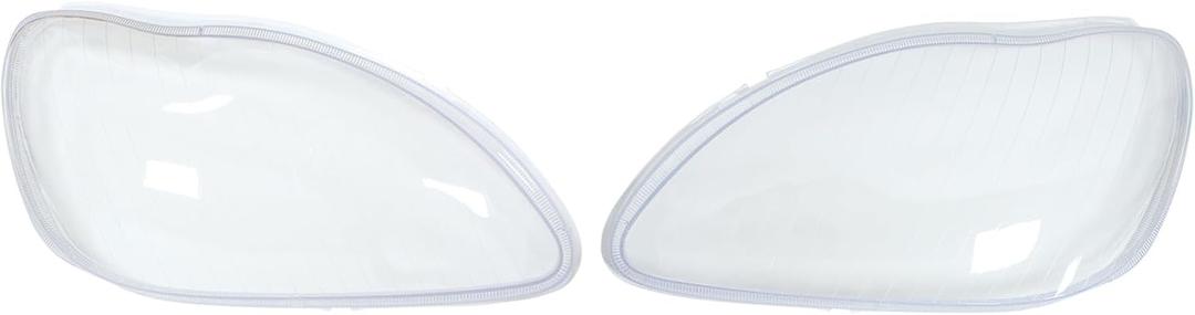 NewYall Left and Right Clear Headlight Lens Shell Cover for Mercedes S-Class W220 1998-2006