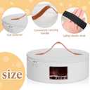 Chunful Hat Box Storage for Women Large Storage Bag for Wide Brim Sun, Cowboy and Foldable Space Saving Travel Hat Organizer Bag with Lid(White,Height 6.3 Inches)