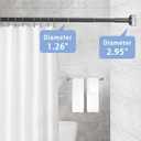Tension Curtain Rod, 29-32 Inch,Spring Shower Tension Curtain Rod, Closet Rod, for Windows or Shower, Easy to Install, No Drilling, No Rust, for Bathroom, Rod Diameter 1.26 Inches, Black,Umimile