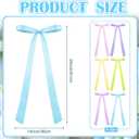 12 Pcs 24 Inch Pastel Ribbon Bows Large DIY Easter Spring Holiday Bow Garland Banner Crafts Decor for Wreath Basket Mantle Tree Topper Home Front Door Outdoor Fence Decor(Pastel Satin)