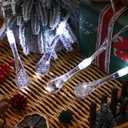 2 x WILLBOND 33Ft White Christmas Tree Lights Indoor 80 LED Teardrop Ornaments Flashing Twinkle Outdoor String Light Battery Operated Clear Crystal Glass Ornaments for Winter Holiday Party Decor