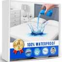 Short Queen Mattress Protector,Mattress Cover Short Queen Size Bed, Waterproof Mattress Protector Noiseless Mattress Cover Soft Breathable Terry for Pets Kids Adults 60" x 72"